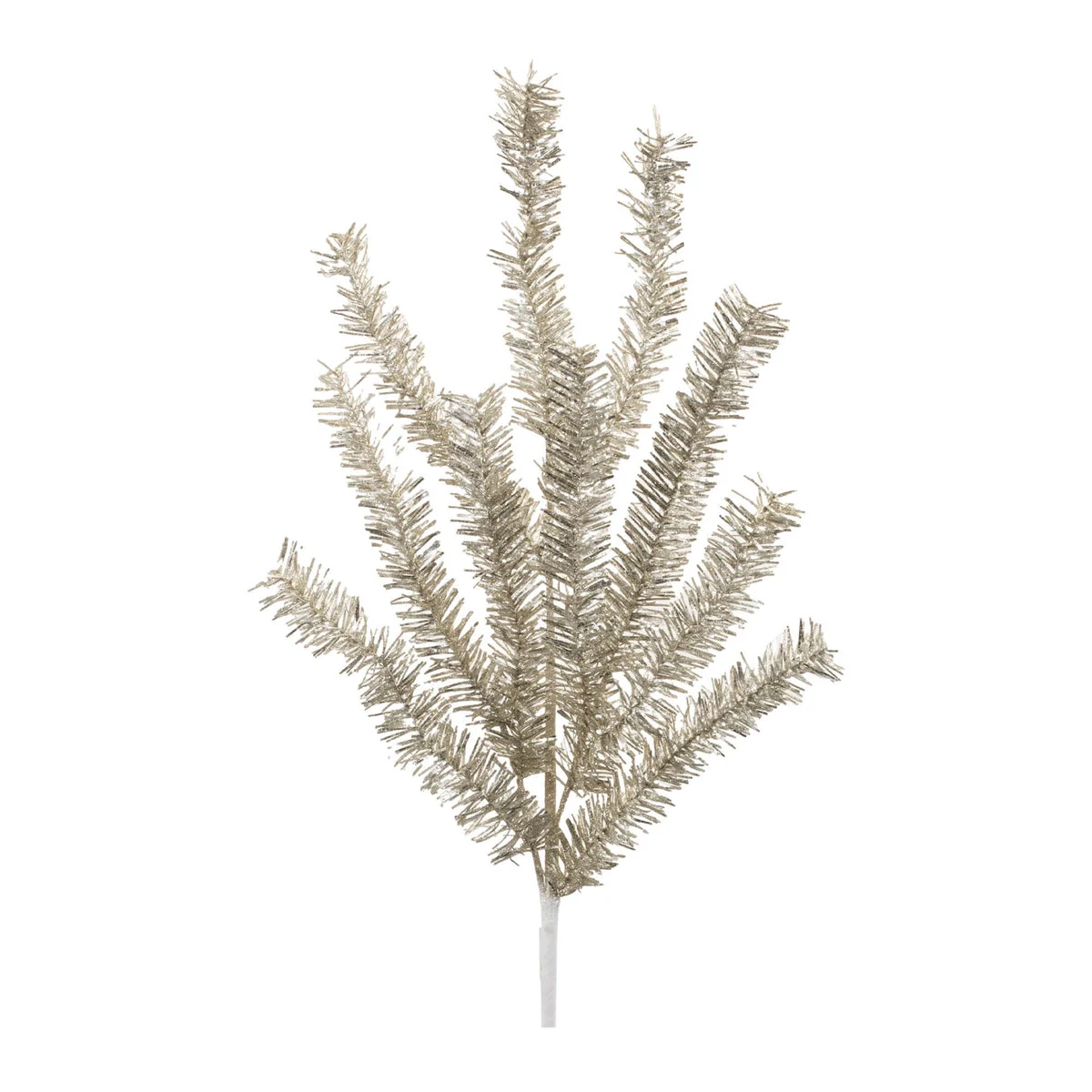 Glittered Pine Spray (Set of 6) – 35"H Silver & Champagne Faux Pine Holiday Decor by Melrose