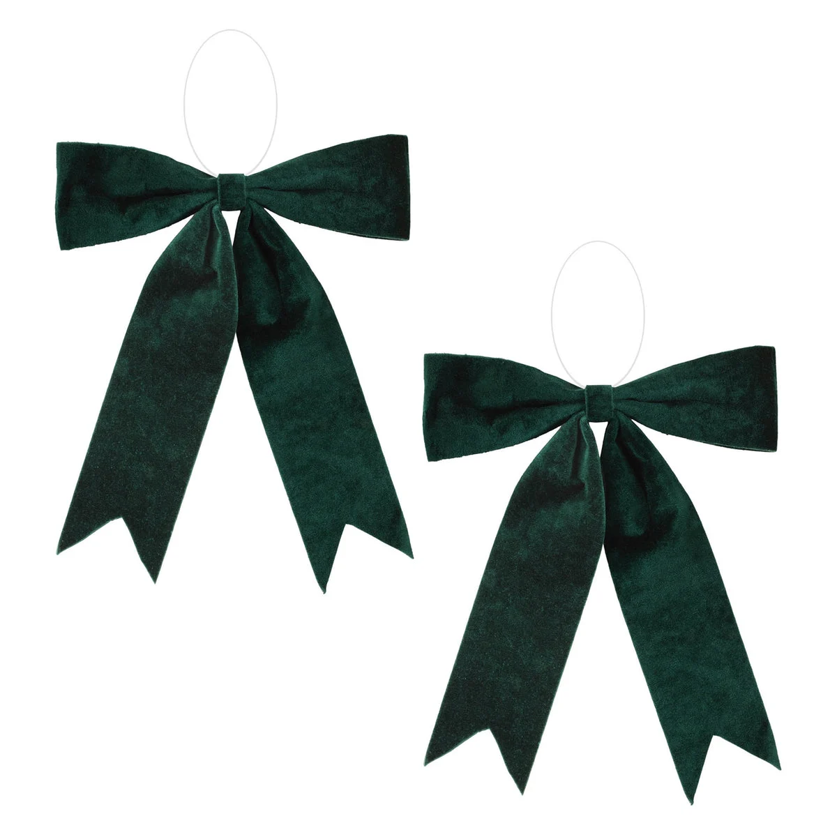 Christmas Ribbon Bow Ornament – 16.5" Height Green Holiday Decor by Melrose
