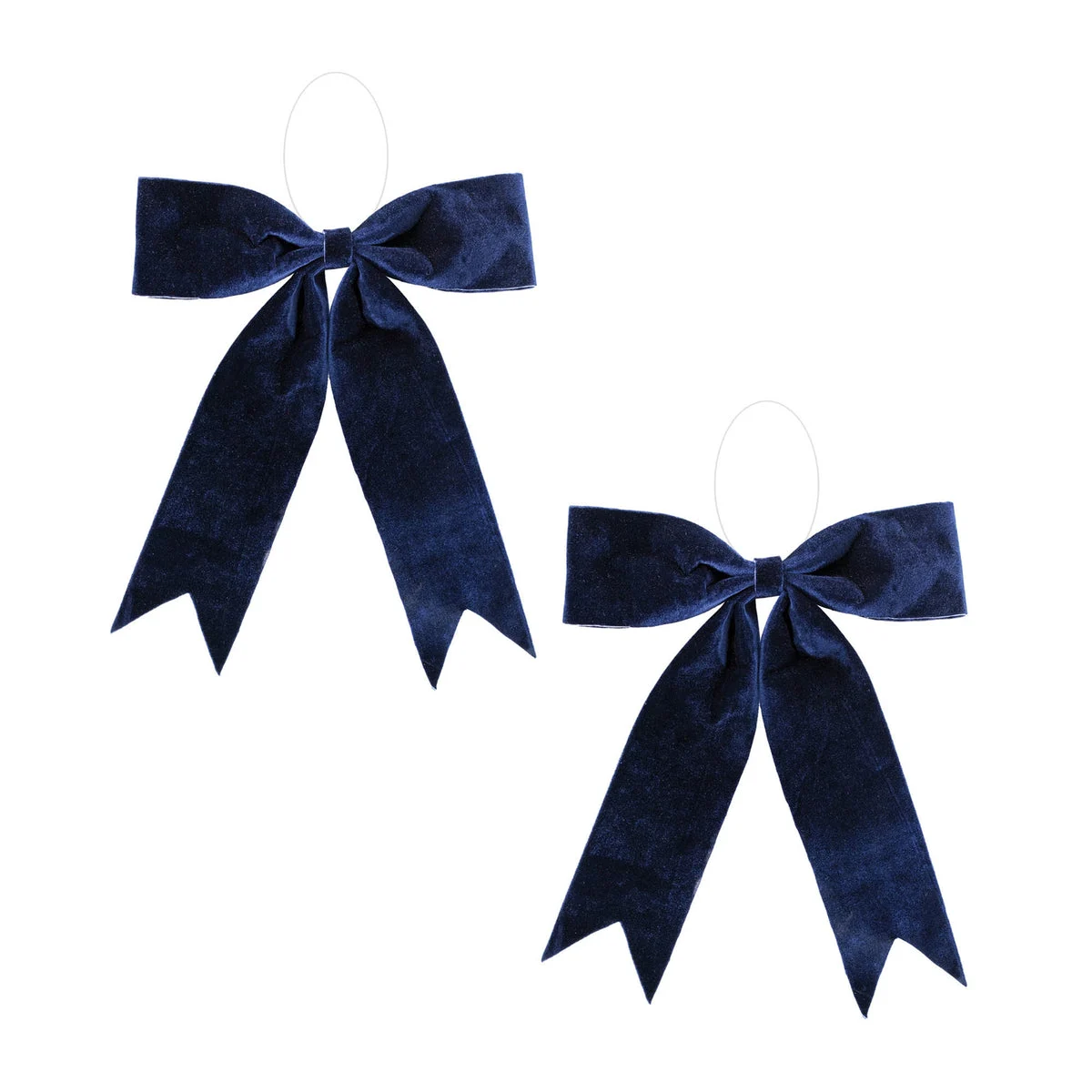 Christmas Holiday Bow Ornament 16.5"H Polyester Hanging Decor Set of 2 by Melrose