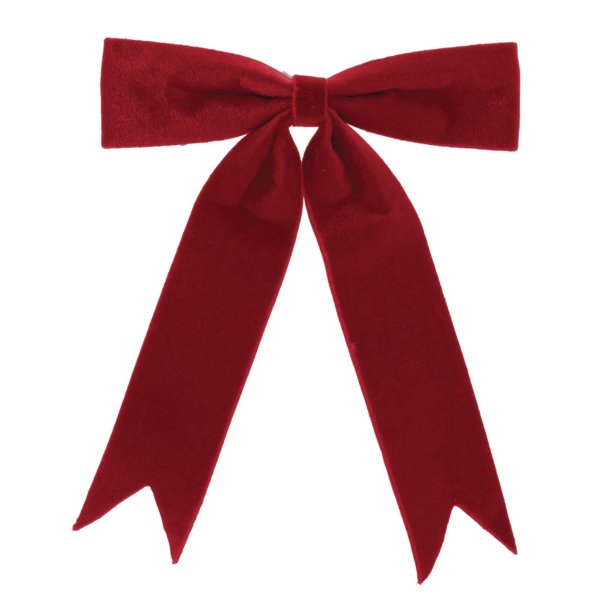 Holiday Bow Set 13"H Polyester Plastic Red Traditional Christmas Decor Set of 2 By Melrose