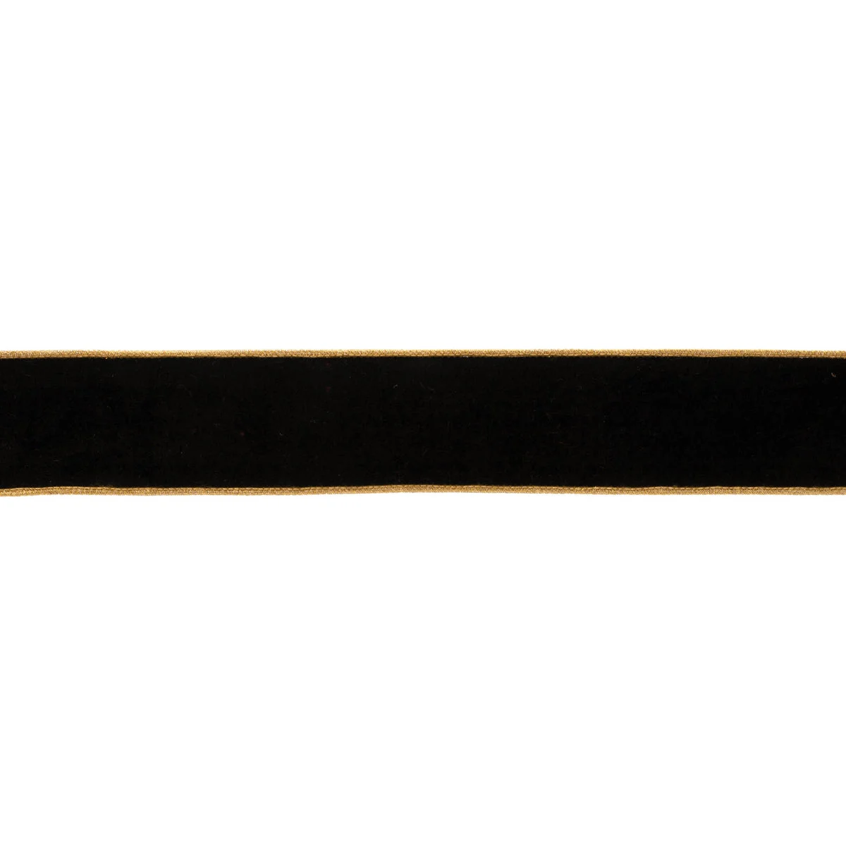 Black & Gold Wired Polyester Ribbon (Set of 2) 2.5" x 10 Yards Holiday and Craft Decor By Melrose
