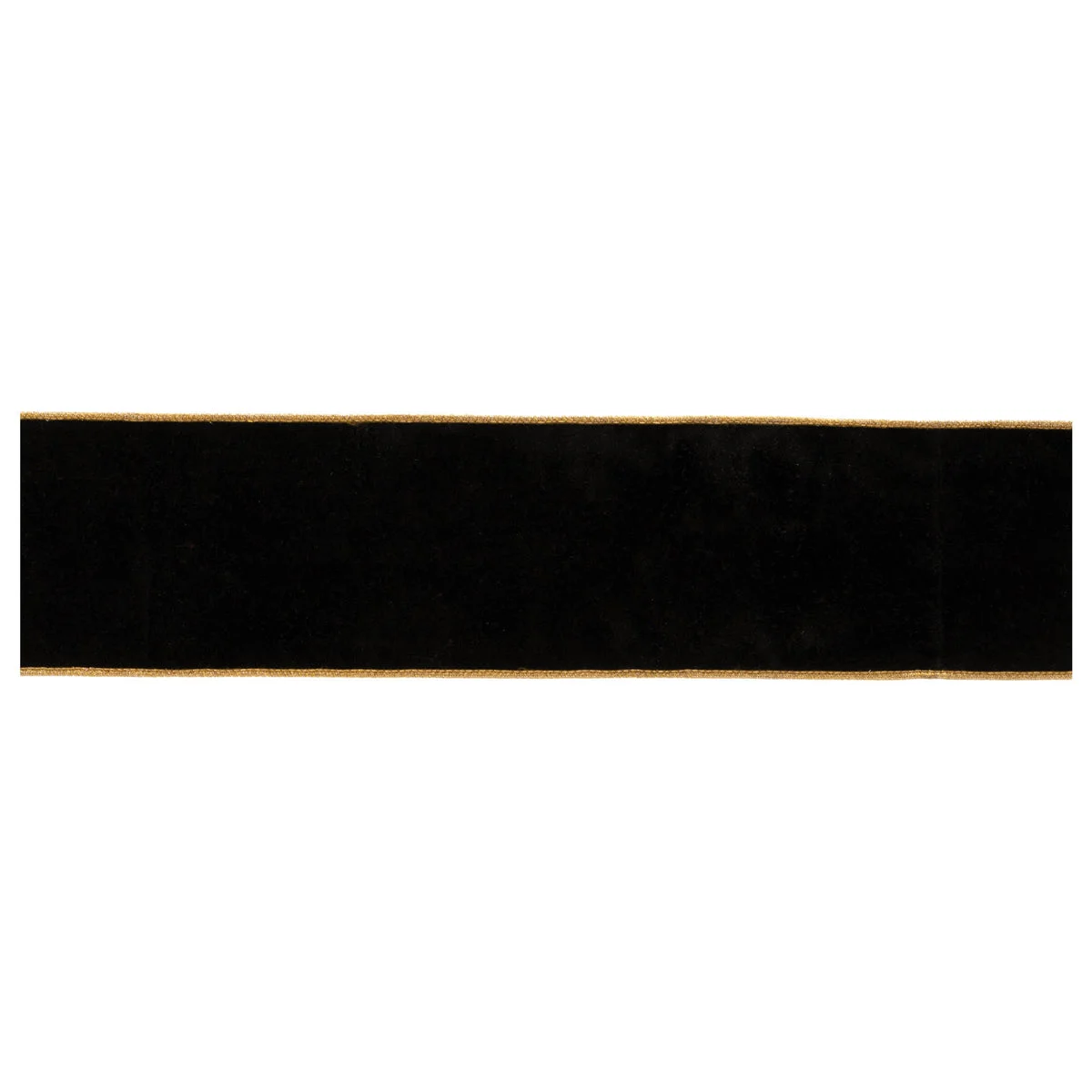 Black and Gold Wired Polyester Ribbon 4" x 10 Yards Holiday and Craft Decor By Melrose