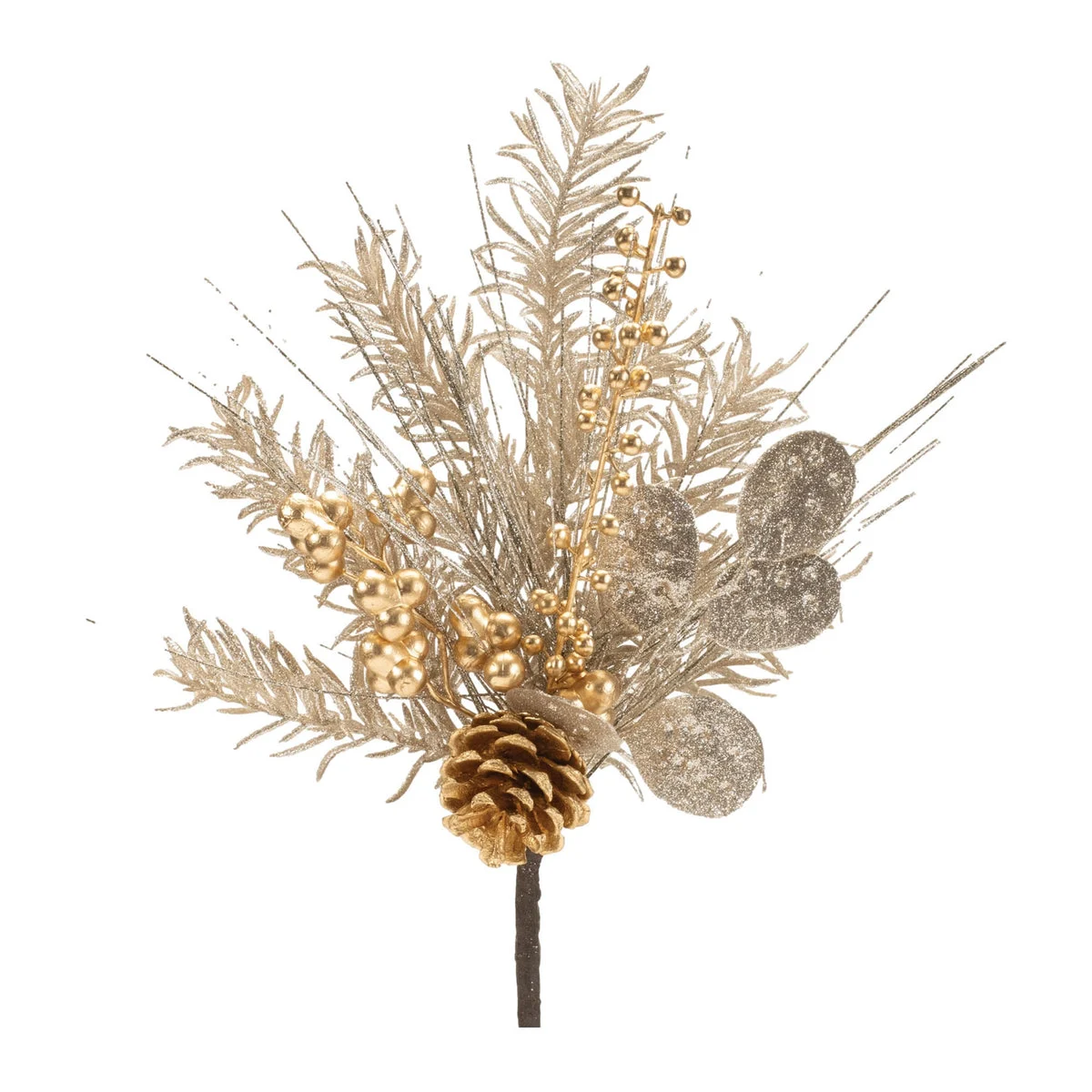 Christmas Pine Silver Dollar Spray Set of 6 Decorative Holiday Stems 19.5" H by Melrose