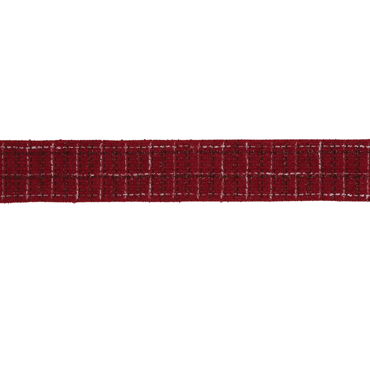 Red Tattersall Plaid Wired Ribbon 2.5" W Polyester for Holiday Crafts by Melrose