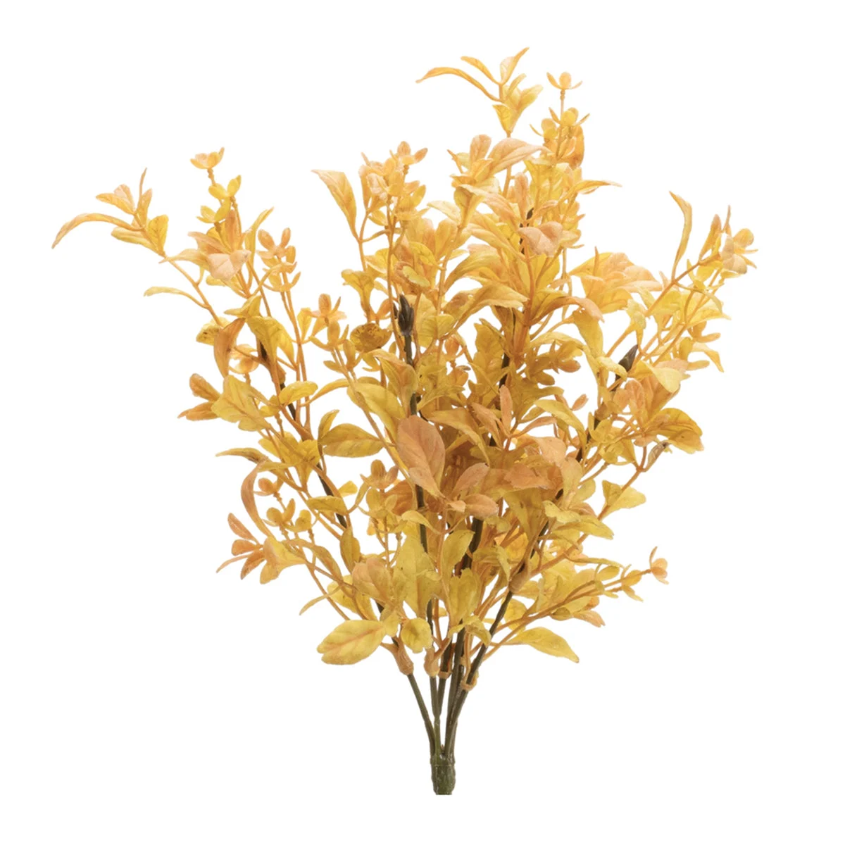 Artificial Foliage Bush 12"H Mixed Autumn Leaves Indoor Fall Decor Set of 6 by Melrose