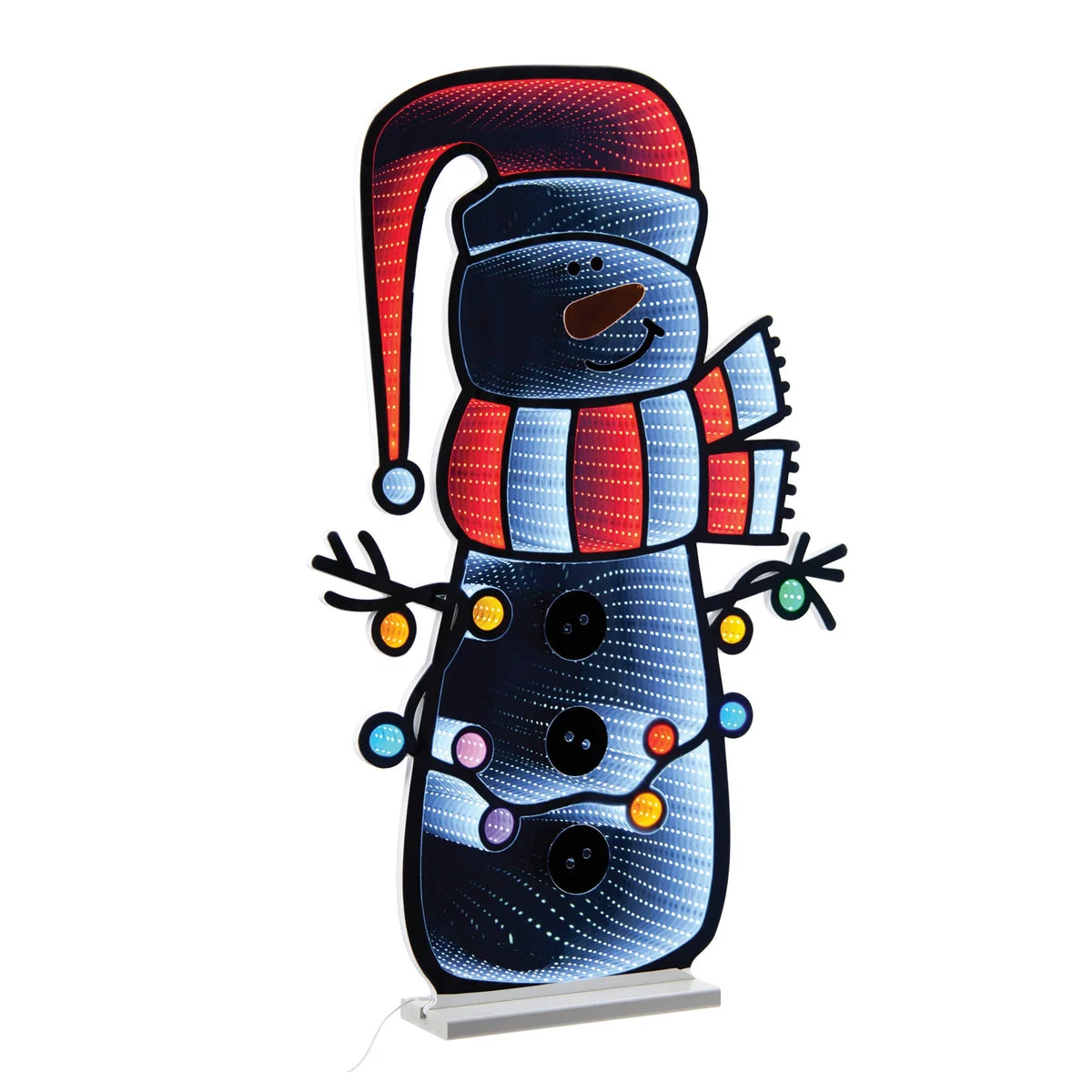 Festive Acrylic Snowman 36" EkkoLight Infinity Glow Holiday Decoration by Melrose