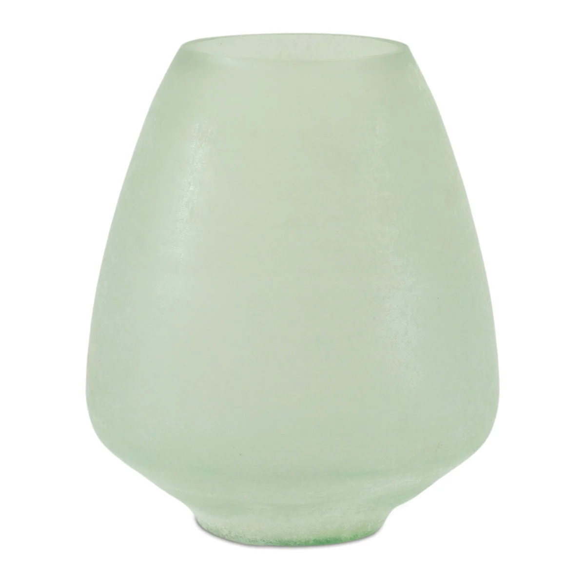 Green Glass Vase 7.5"H Minimalist Decorative Home Accessory by Melrose