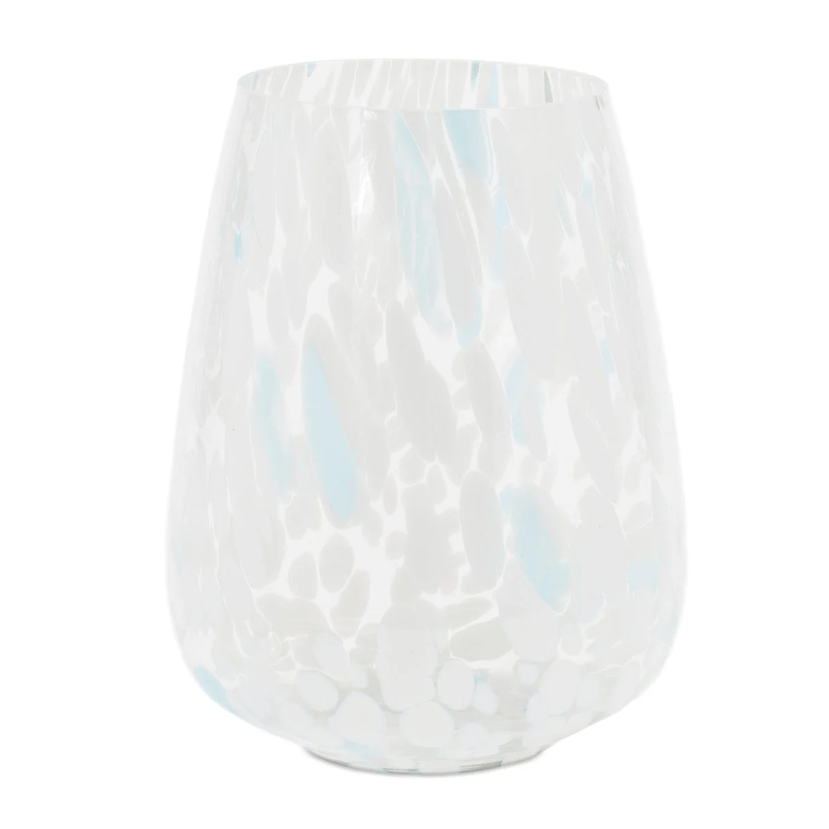 Candle Holder Painted Glass Blue 7.5"H Set of 4 for Table or Shelf by Melrose