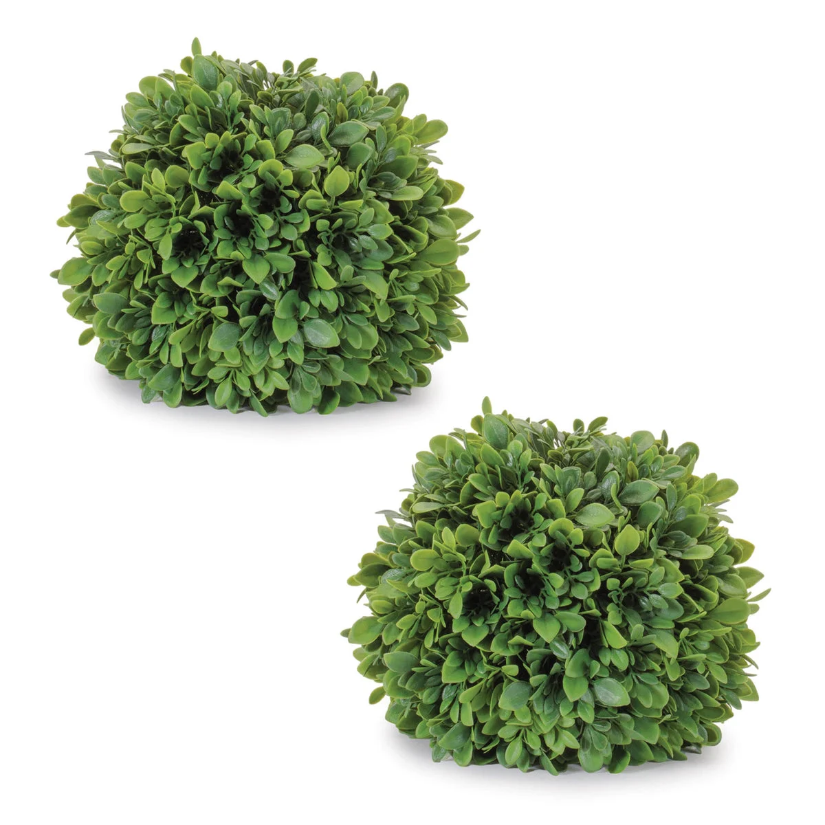 Boxwood Orb (Set of 2) – 7.5"D Green Faux Decorative Orbs Indoor Decor by Melrose