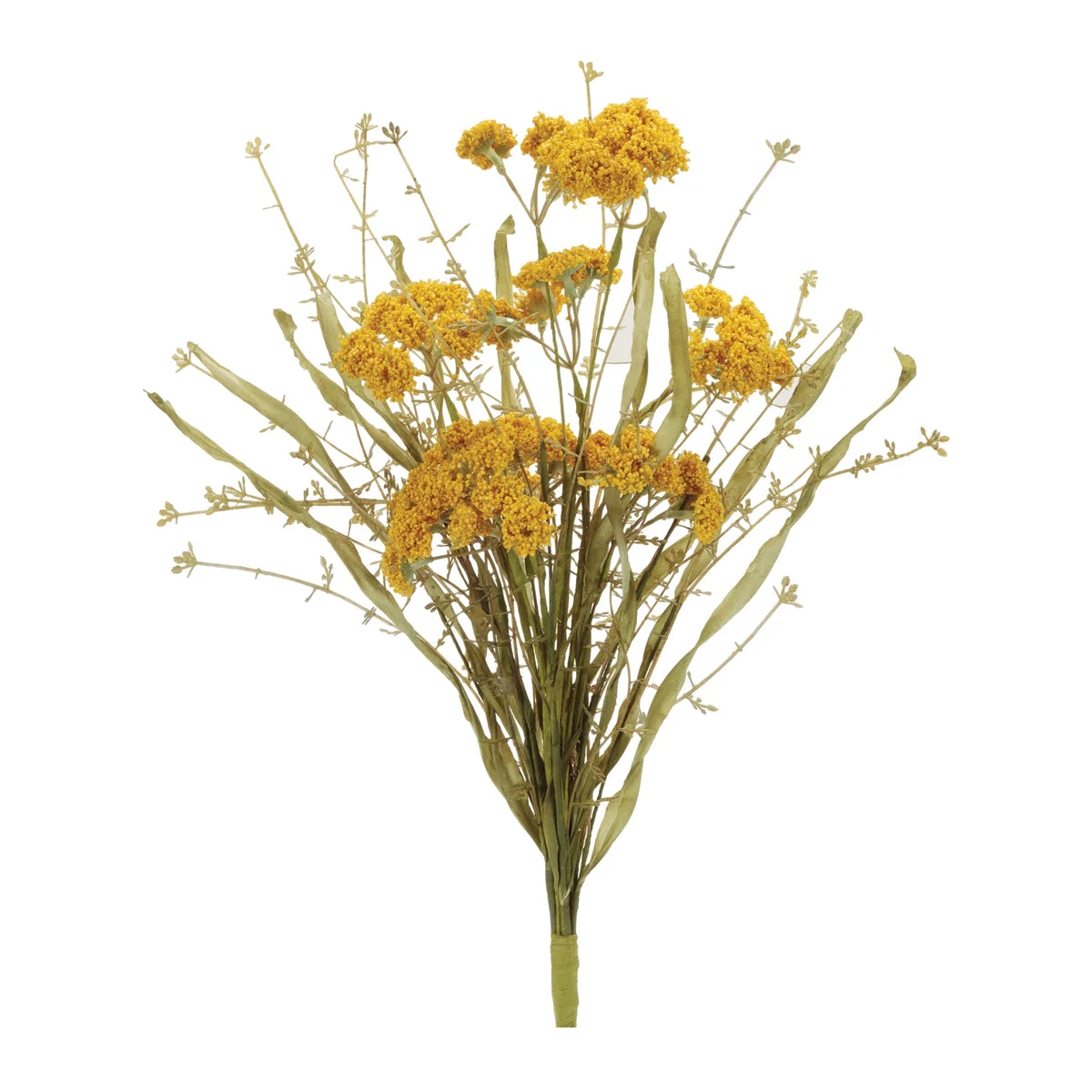 Artificial Heather Bush Set of 2 Yellow Floral Greenery 18.5" Height by Melrose