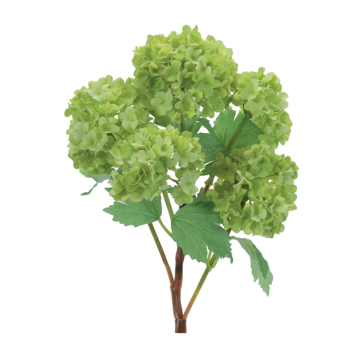 Artificial Hydrangea Spray 11.5"H, Green Polyester Floral Stems (Set of 2) By Melrose