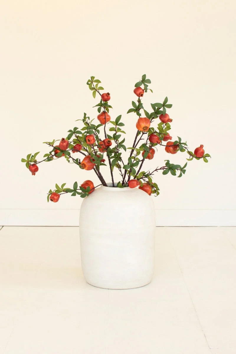 Artificial Pomegranate Spray Orchard Inspired Faux Fruit – 39" Tall by Kalalou