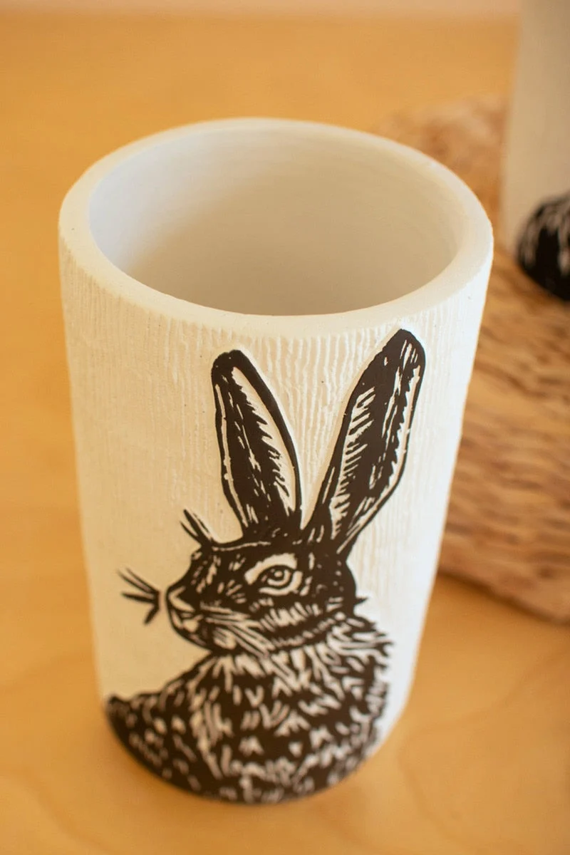 Cement Easter Planters Rabbit Shaped 2x Set of 2 – 10" Tall by Kalalou