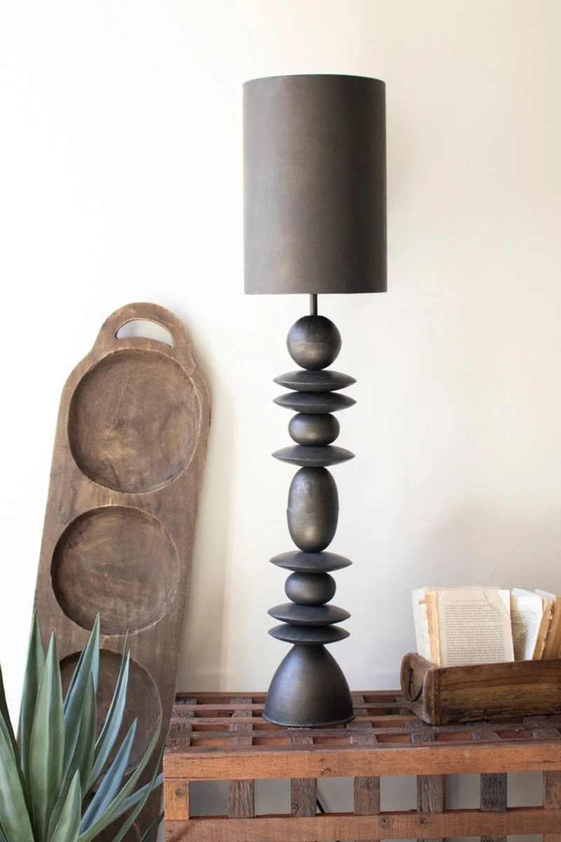 Antique Bronze Table Lamp 43" H Metal Accent Lighting by Kalalou