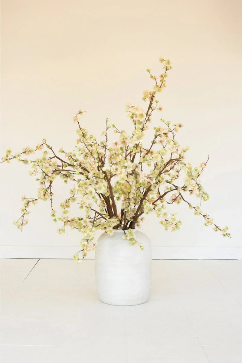 Botanica Light Yellow Blossom Spray 51" H Artificial Botanical Decor by Kalalou