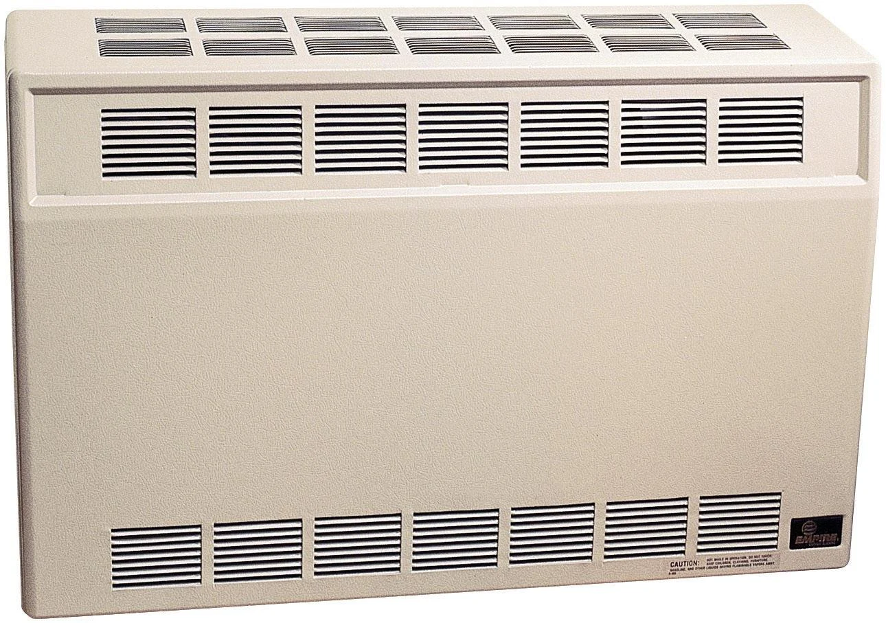 Empire 37" 25,000 BTU Beige Millivolt With Thermostat Control, Propane Gas Direct Vent Wall Furnace