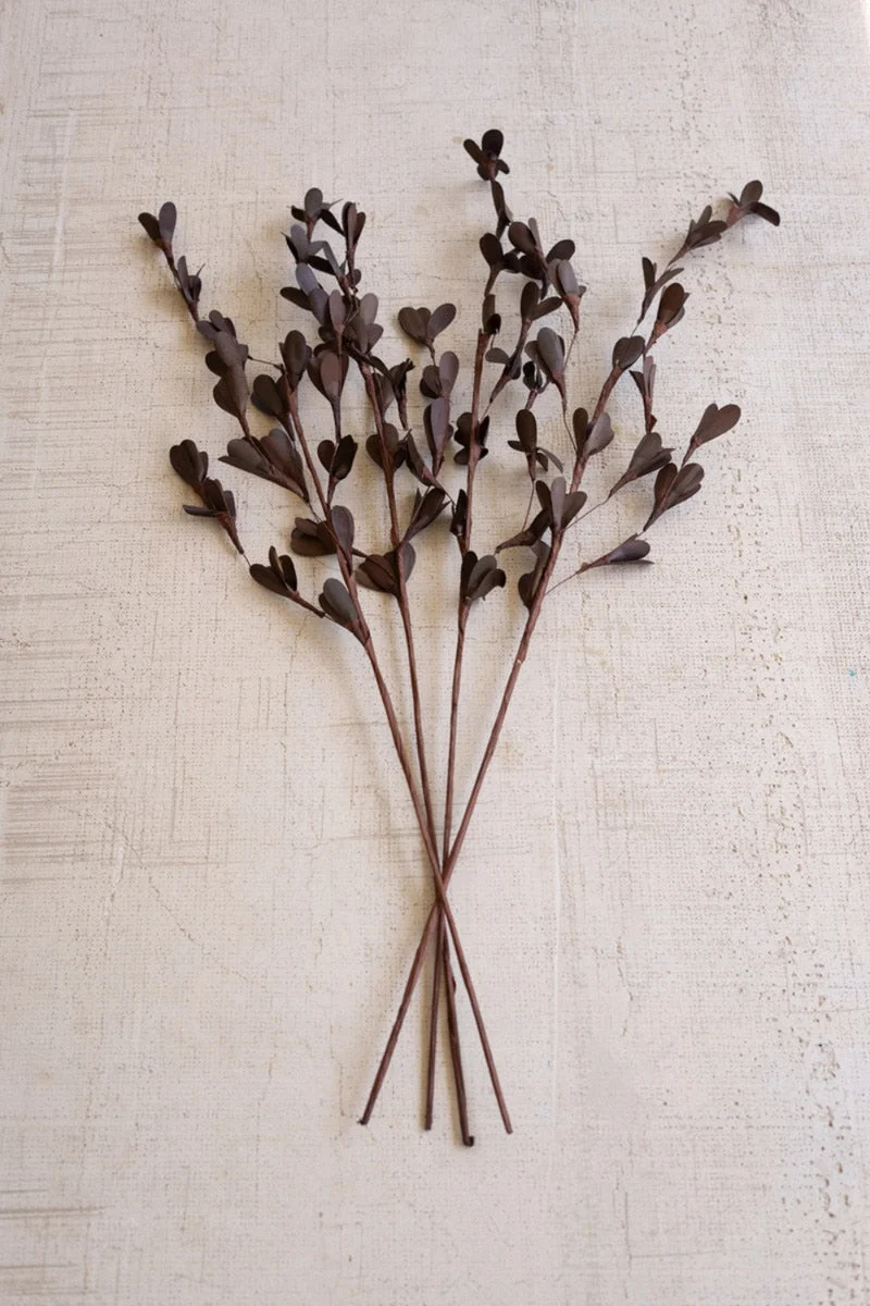 Faux Dried Rud Sticks on a Stem – 33" Long Botanical Set of 4 by Kalalou